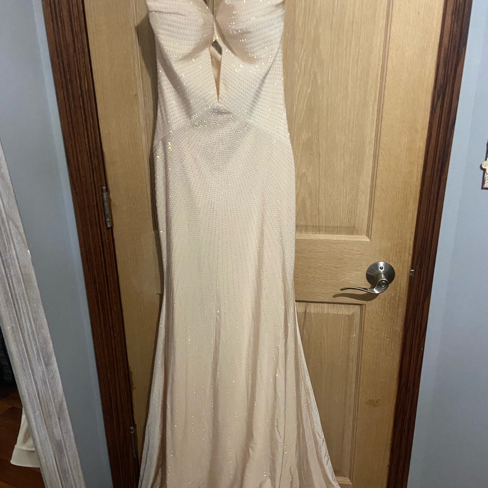 Lucy in the Sky Strapless Cream Gown